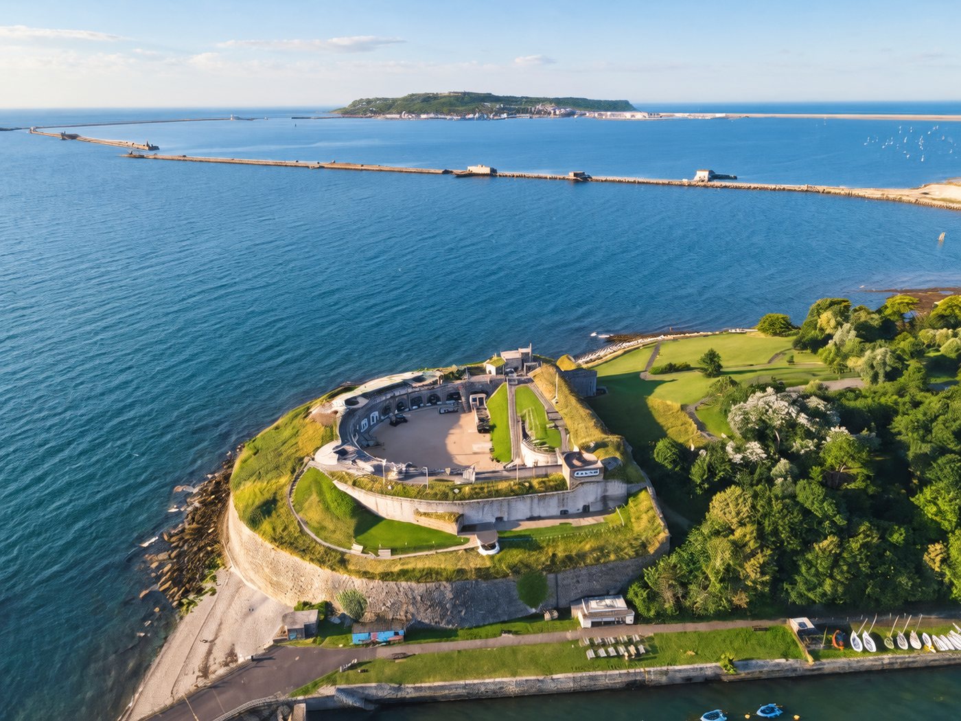 Nothe Fort from above